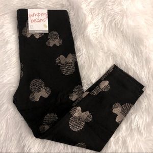 Girls Mickey Glitter Print Leggings